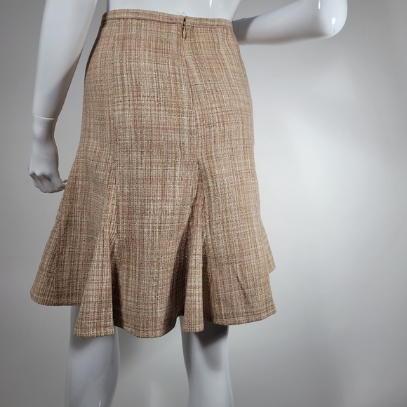 BCBGMaxazria Beige Silk Tweed Skirt BUNDLE&SAVE! - Picture 2 of 4